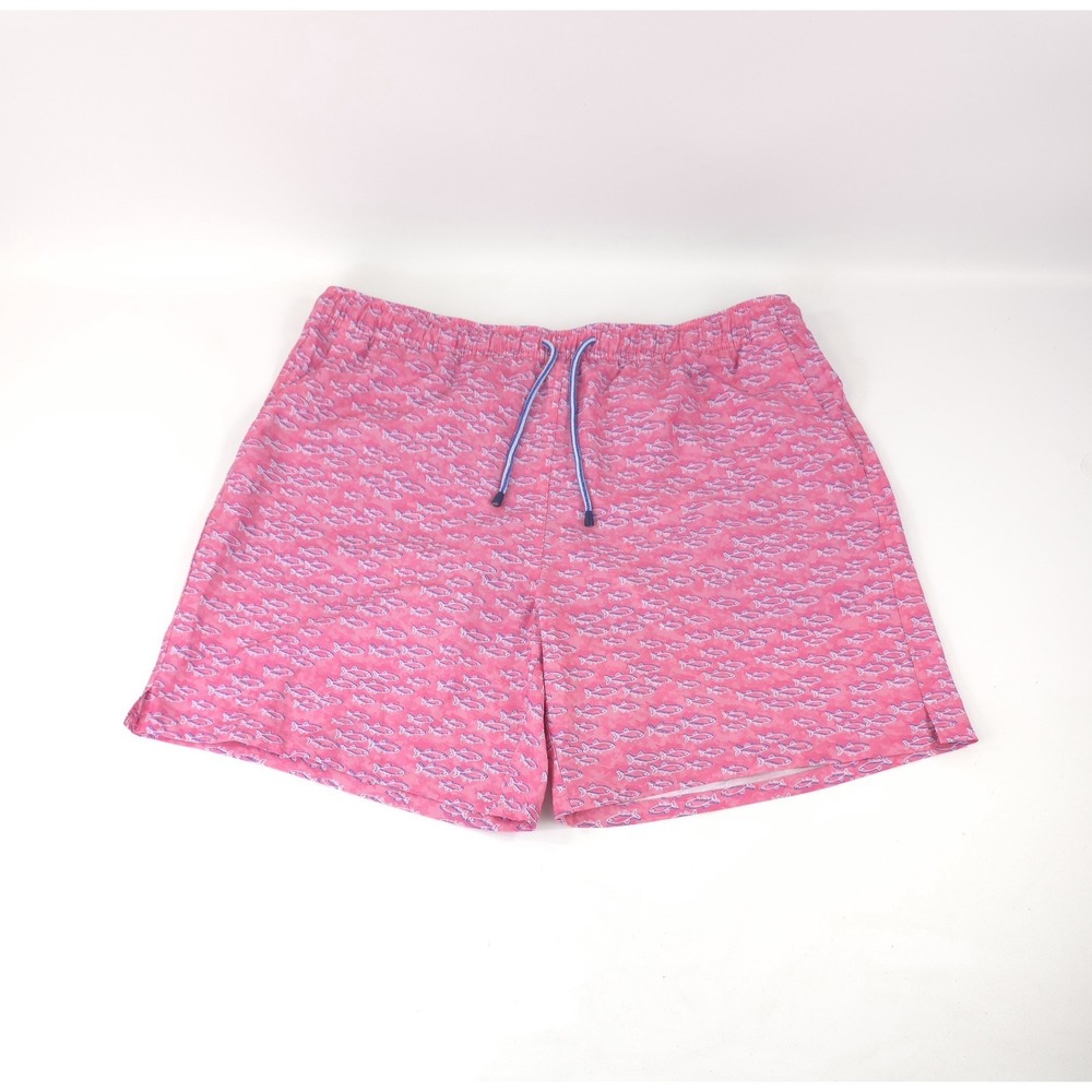 Peter Millar Swim Trunks Pink School Of Fish Men's Size XL Resort Vacation